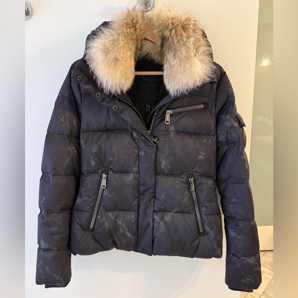 Goldbergh Midnight Puffer Jacket with Fur Collar